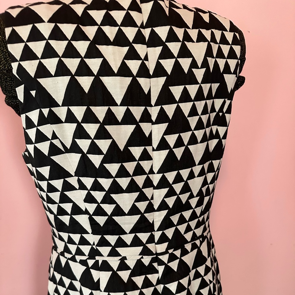 Black and white j crew dress